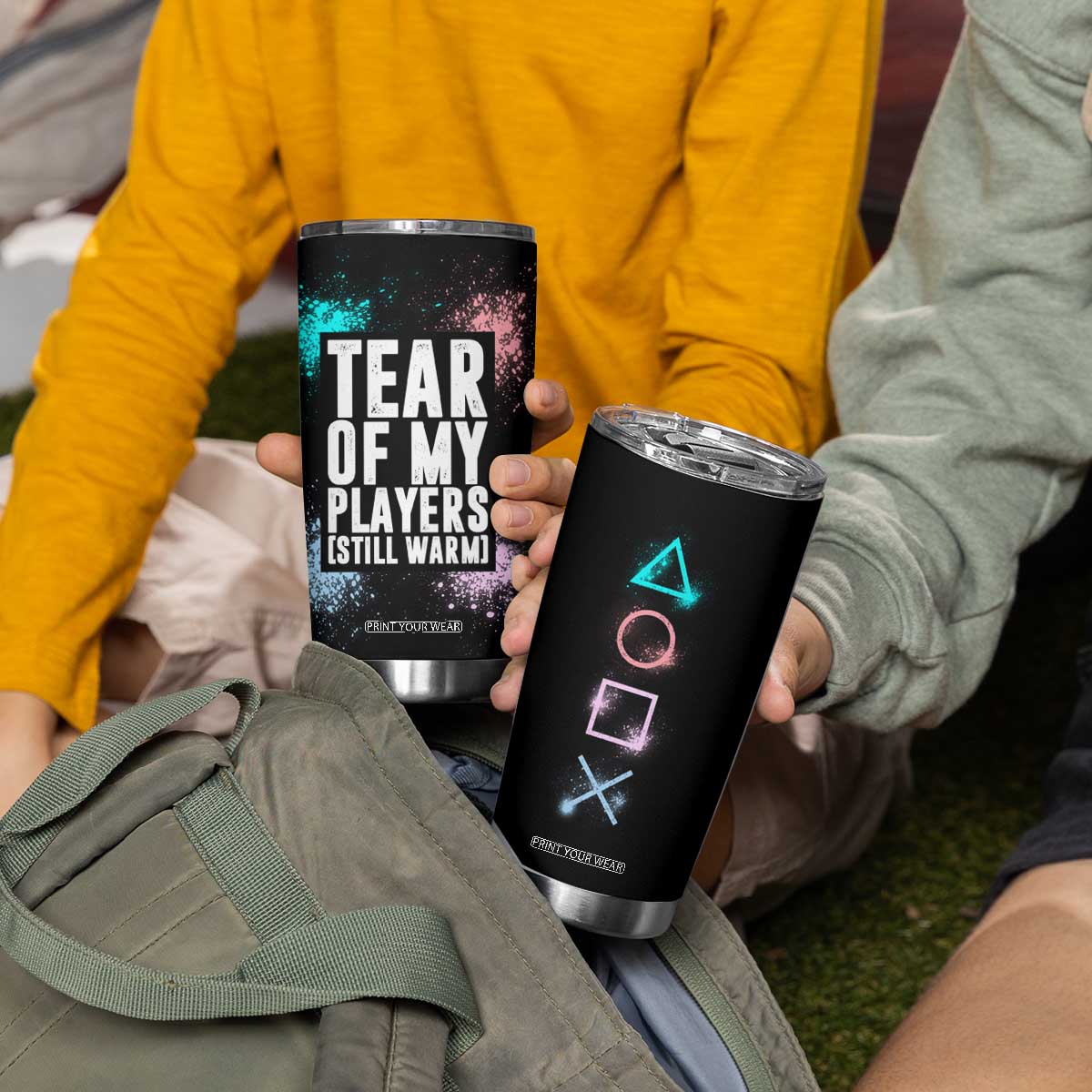 Funny Gamer Tumbler Cup Tears Of My Players Gaming Teenage Boys Men TB09 Print Your Wear