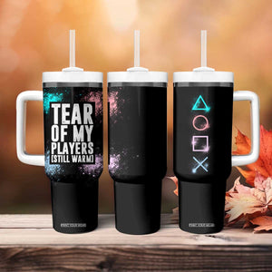 Funny Gamer Tumbler With Handle Tears Of My Players Gaming Teenage Boys Men TB09 Print Your Wear