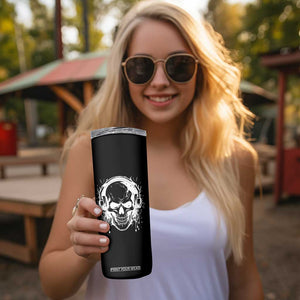 Gifts For Gamer Skinny Tumbler Can't Hear You I'm Gaming Headphone Skull TB09 Print Your Wear