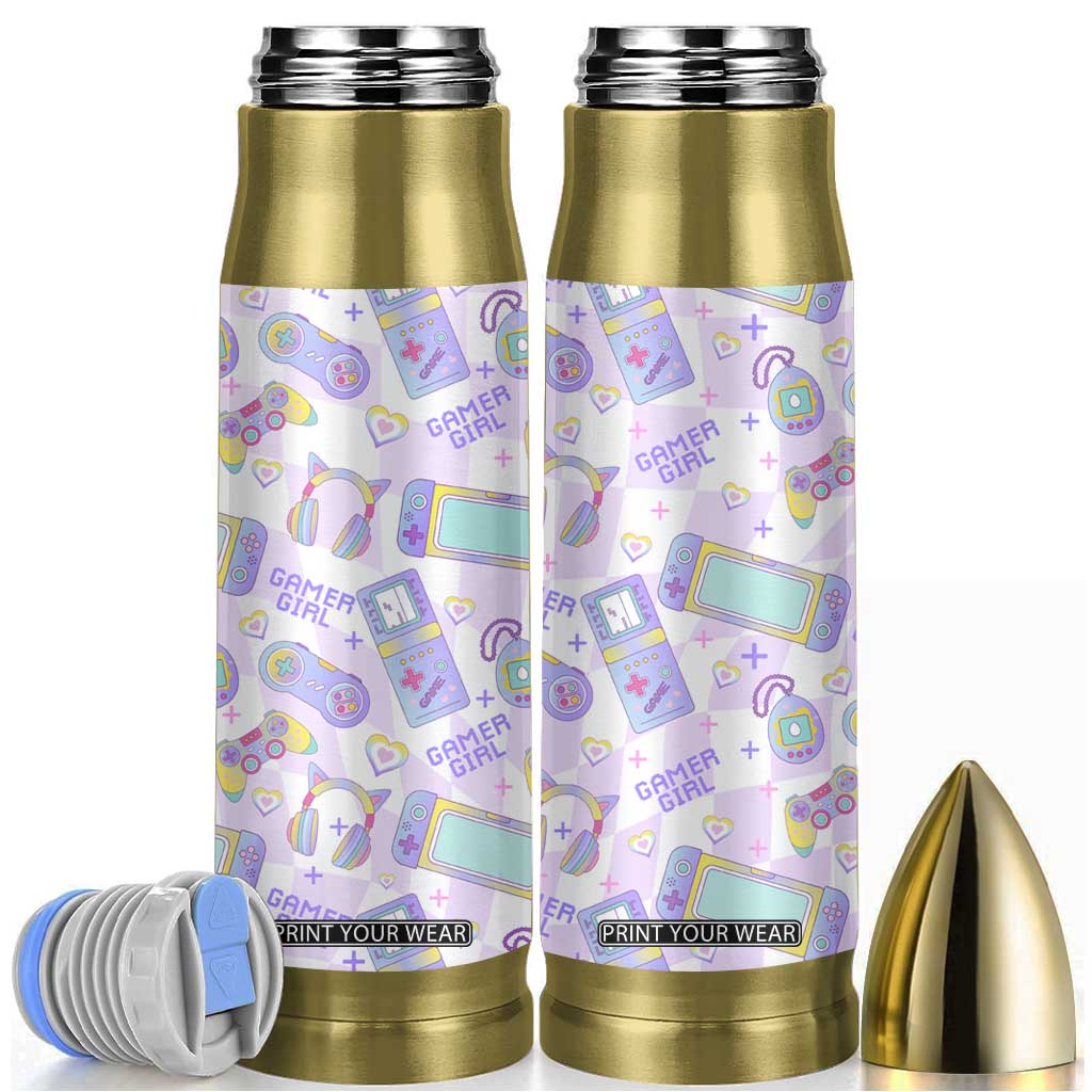 Funny Gifts For Gamer Girl Bullet Tumbler TB09 Checkerboard Print Your Wear