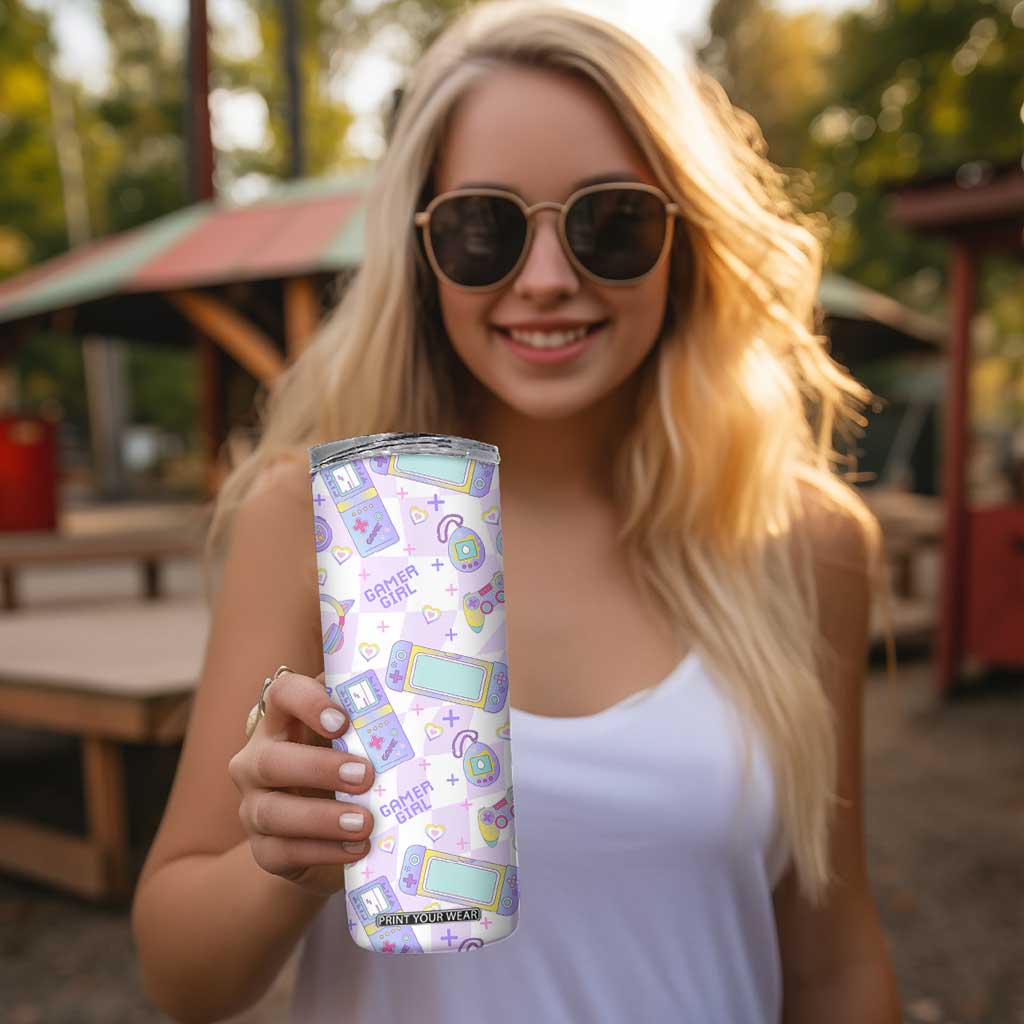 Funny Gifts For Gamer Girl Skinny Tumbler TB09 Print Your Wear