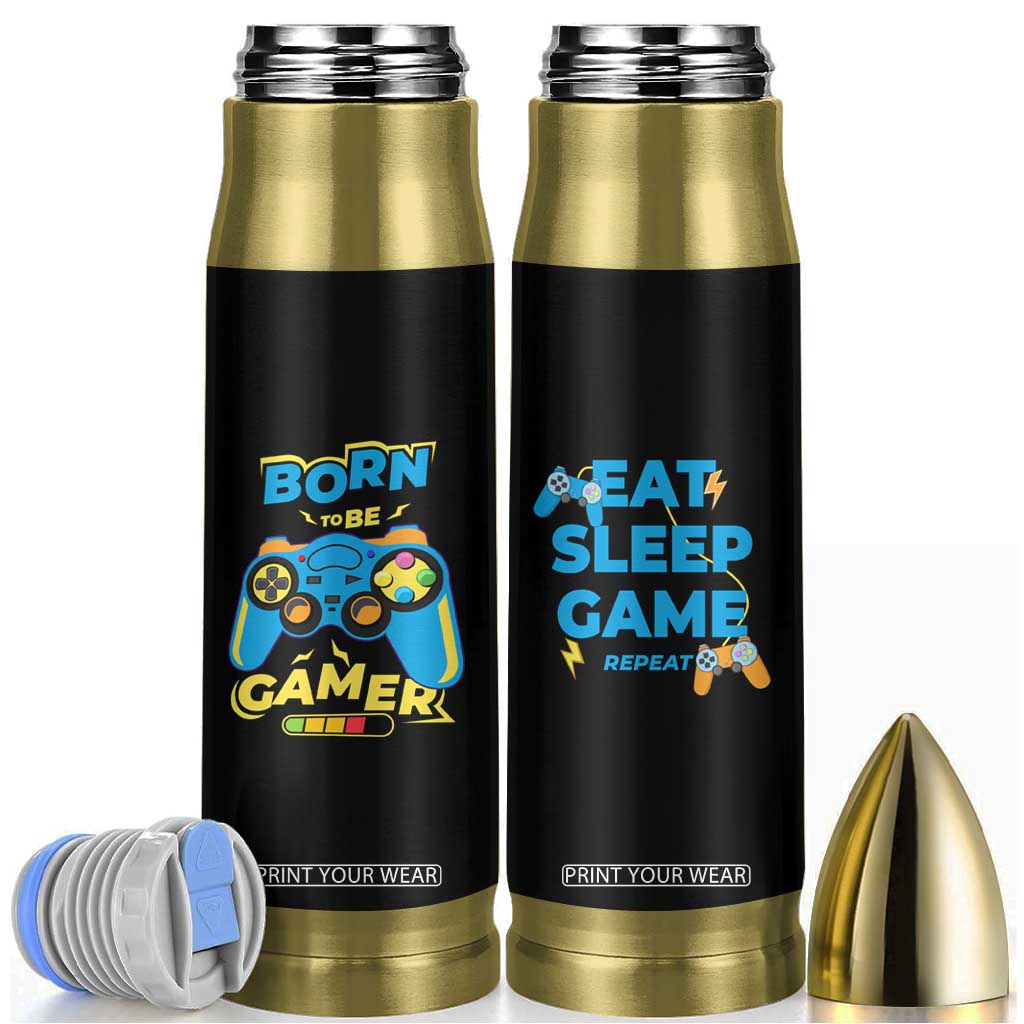 Funny Gifts For Gamer Bullet Tumbler Born To Be Gamer Gaming TB09 Black Print Your Wear