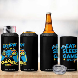 Funny Gifts For Gamer 4 in 1 Can Cooler Tumbler Born To Be Gamer Gaming TB09 Print Your Wear