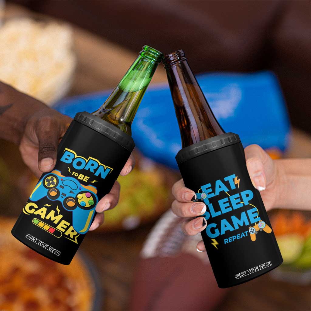 Funny Gifts For Gamer 4 in 1 Can Cooler Tumbler Born To Be Gamer Gaming TB09 Print Your Wear