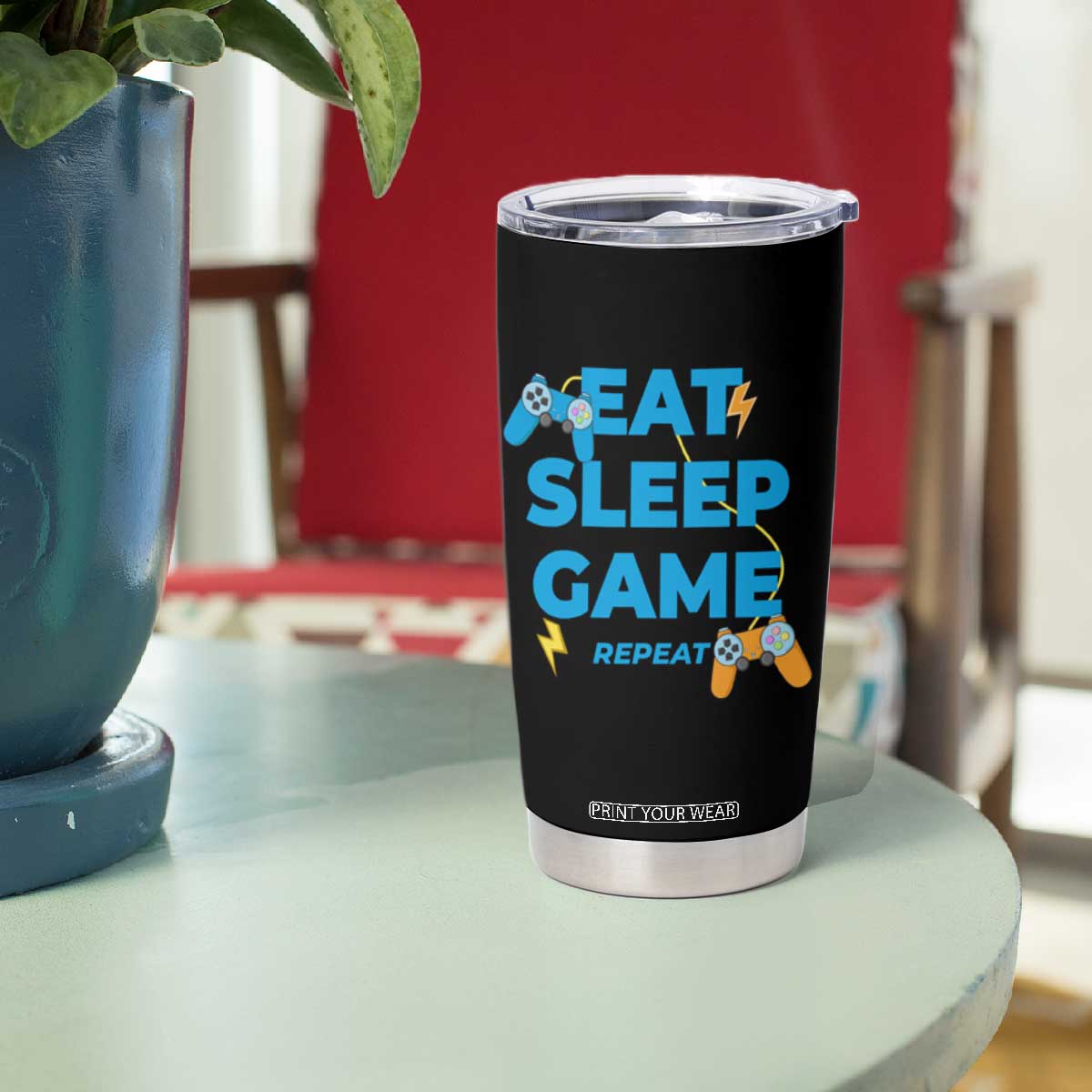 Funny Gifts For Gamer Tumbler Cup Born To Be Gamer Gaming TB09 Print Your Wear
