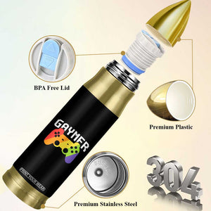 Funny LGBT Gay Gamer Bullet Tumbler Gaymer Like A Regular Gamer But Way Gayer TB09 Print Your Wear
