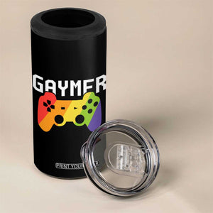 Funny LGBT Gay Gamer 4 in 1 Can Cooler Tumbler Gaymer Like A Regular Gamer But Way Gayer TB09 Print Your Wear