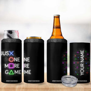 Personalized Gamer 4 in 1 Can Cooler Tumbler Custom Name Just One More Game Gaming TB09 Print Your Wear