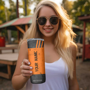 Personalized Gamer Skinny Tumbler Custom Name Can't Hear You I'm Gaming TB09 Print Your Wear