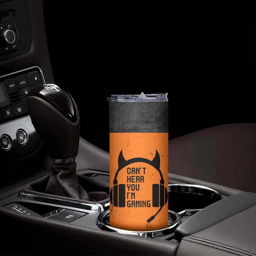 Personalized Gamer Skinny Tumbler Custom Name Can't Hear You I'm Gaming TB09 Print Your Wear