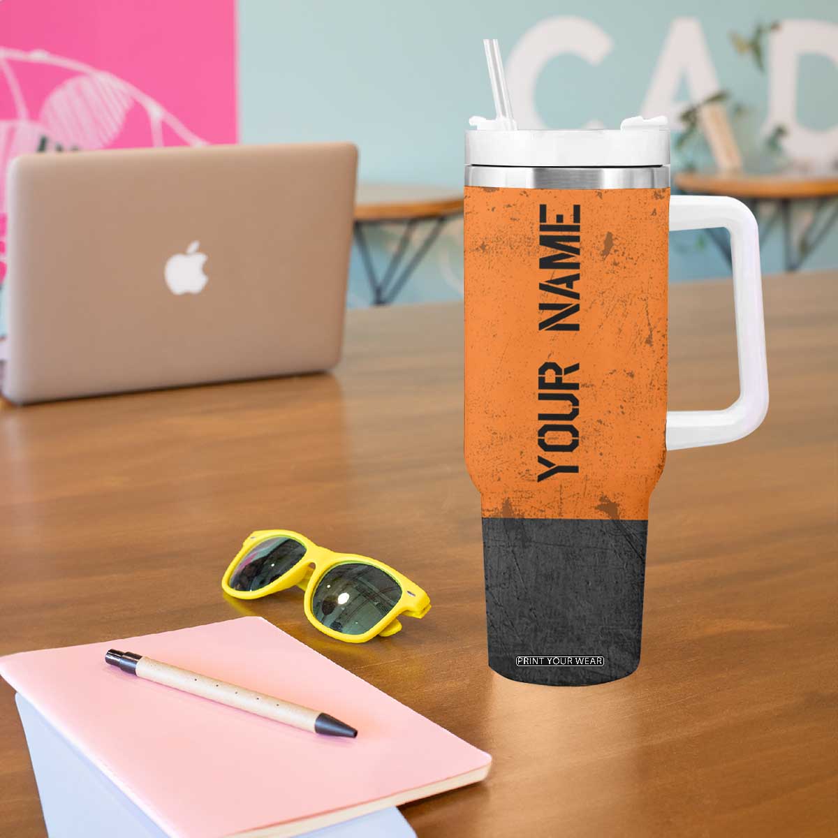 Personalized Gamer Tumbler With Handle Custom Name Can't Hear You I'm Gaming TB09 Print Your Wear