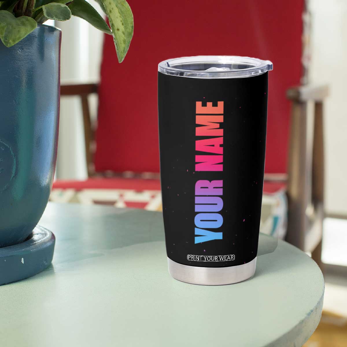 Personalized Gamer Tumbler Cup Custom Name Eat Sleep Gaming Repeat TB09 Print Your Wear