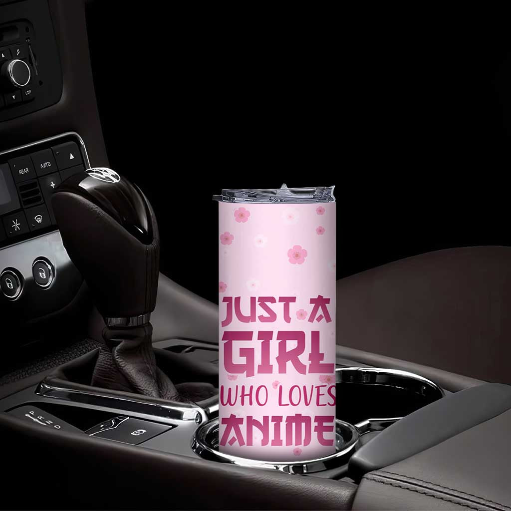 Anime Lover Gifts for Girls Skinny Tumbler Just A Girl Who Loves Anime TB09 Print Your Wear
