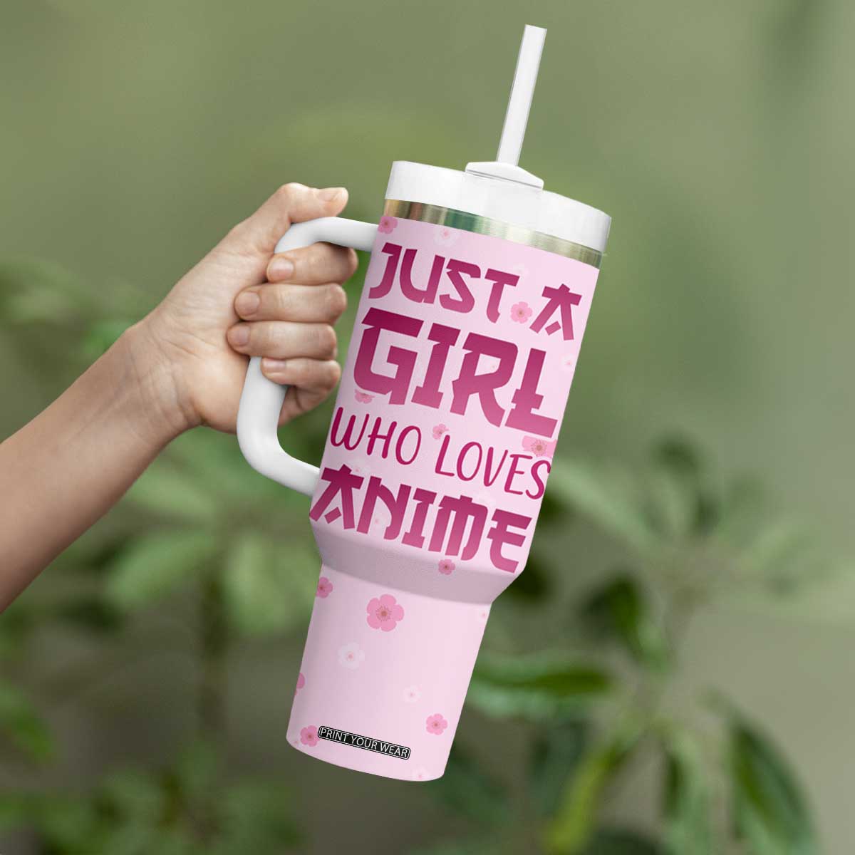 Anime Lover Gifts for Girls Tumbler With Handle Just A Girl Who Loves Anime TB09 Print Your Wear