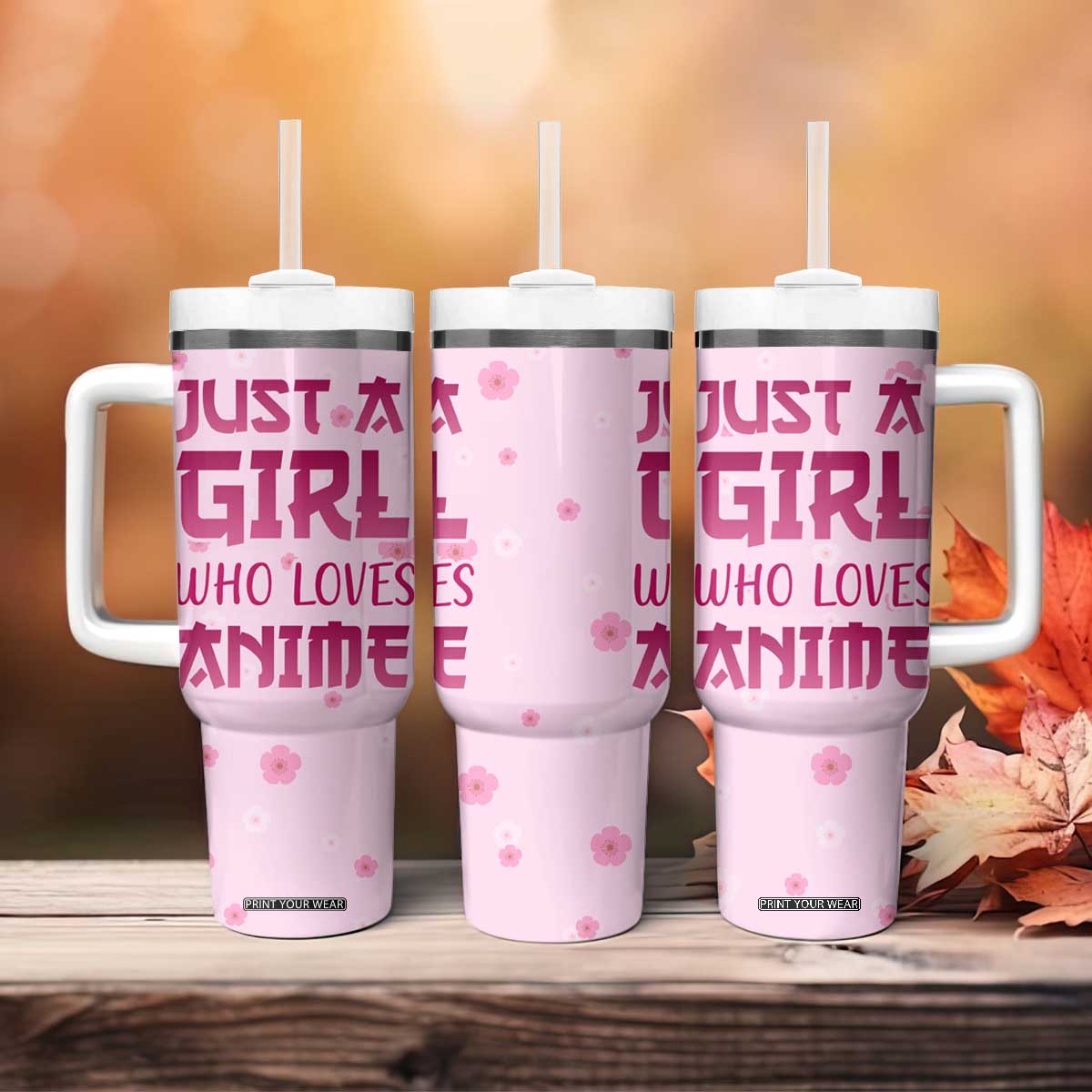 Anime Lover Gifts for Girls Tumbler With Handle Just A Girl Who Loves Anime TB09 Print Your Wear