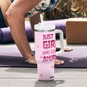 Anime Lover Gifts for Girls Tumbler With Handle Just A Girl Who Loves Anime TB09 Print Your Wear