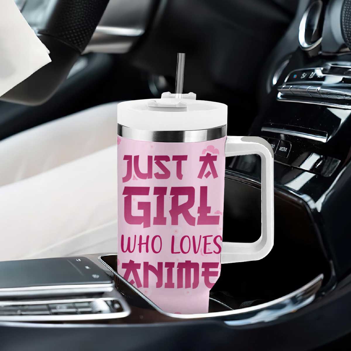 Anime Lover Gifts for Girls Tumbler With Handle Just A Girl Who Loves Anime TB09 Print Your Wear