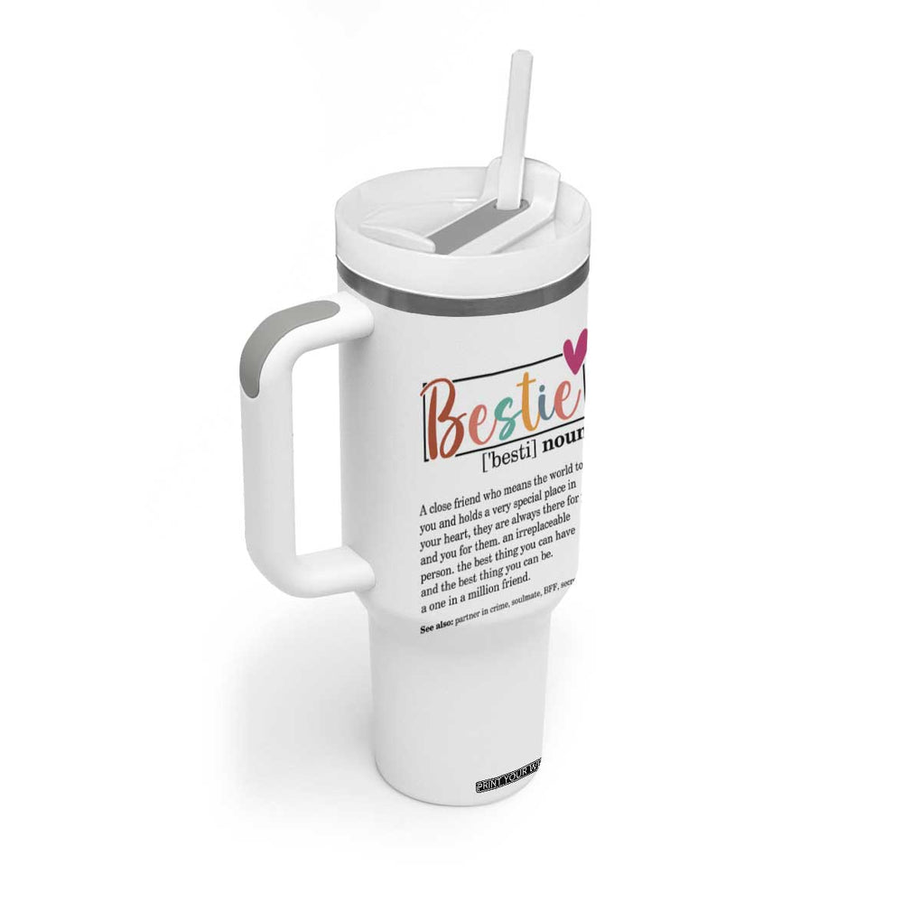 Gifts for Best Friends Tumbler With Handle Bestie Definition TB09 Print Your Wear