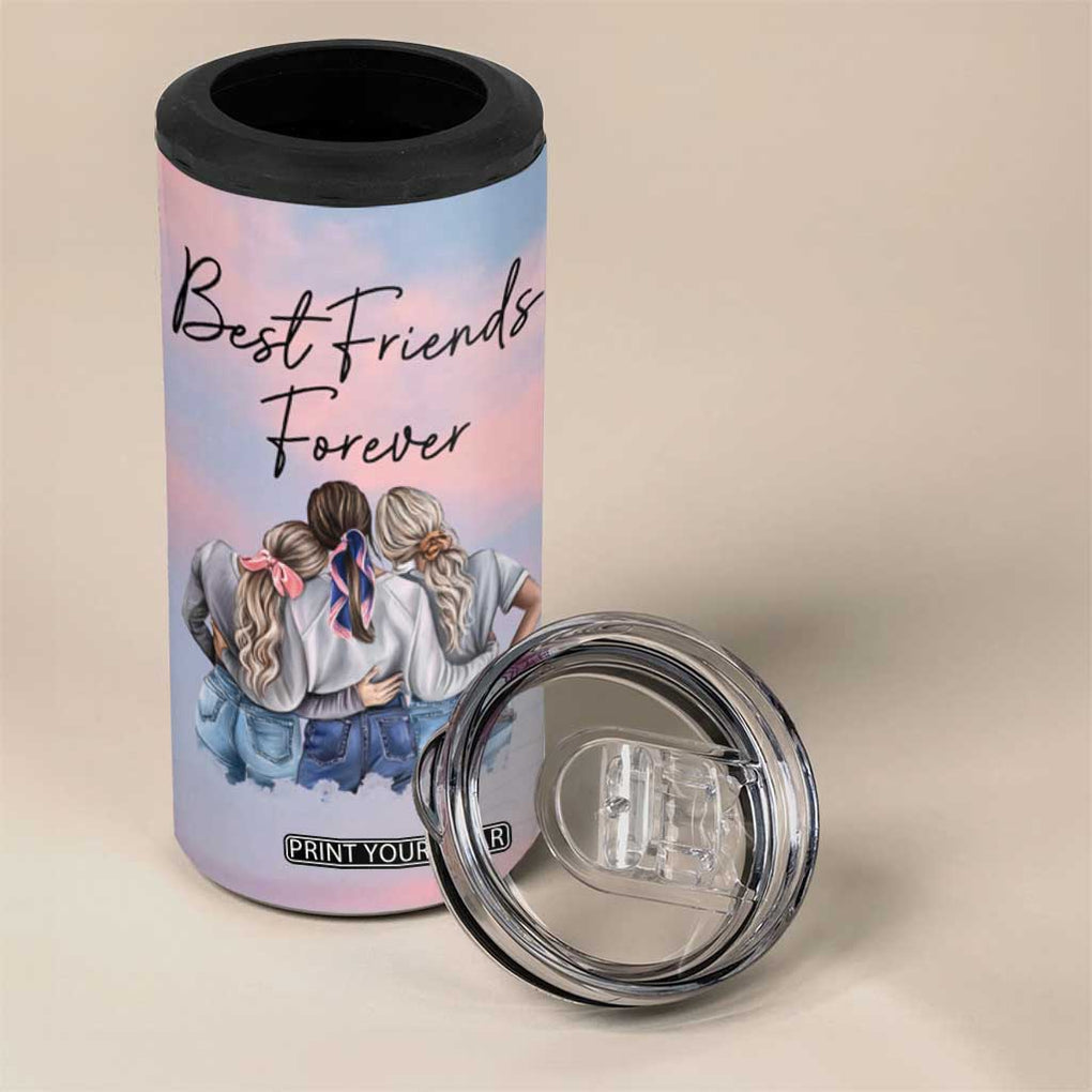 Friendship Gifts 4 in 1 Can Cooler Tumbler Best Friends Forever TB09 Print Your Wear