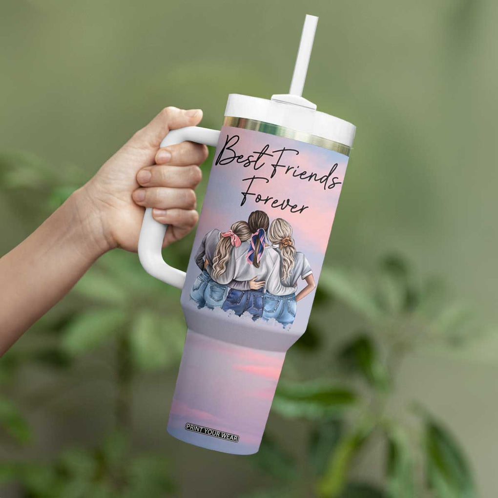 Friendship Gifts Tumbler With Handle Best Friends Forever TB09 Print Your Wear