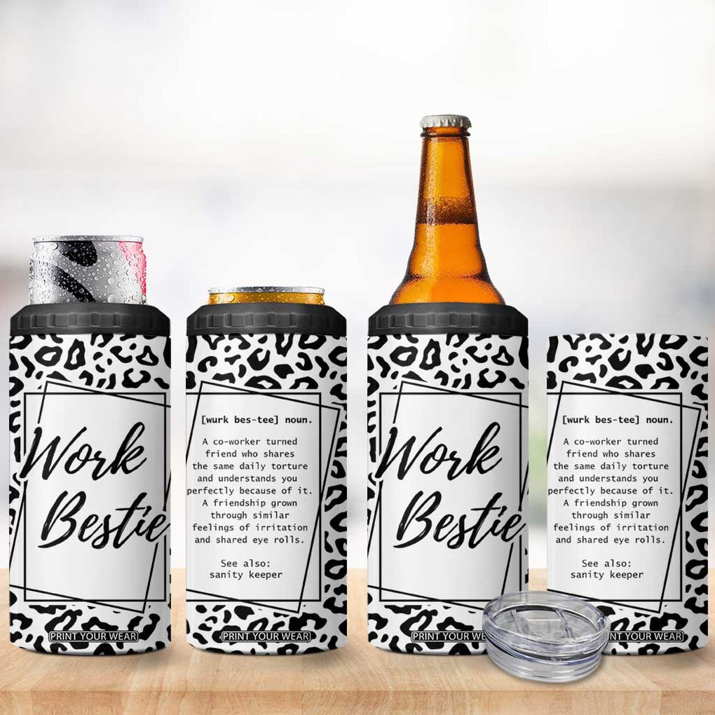 Gifts for Coworker 4 in 1 Can Cooler Tumbler Work Bestie Definition TB09 Print Your Wear