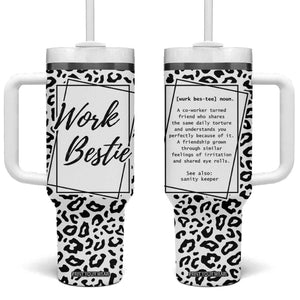 Gifts for Coworker Tumbler With Handle Work Bestie Definition TB09 One Size: 40 oz Leopard Print Your Wear