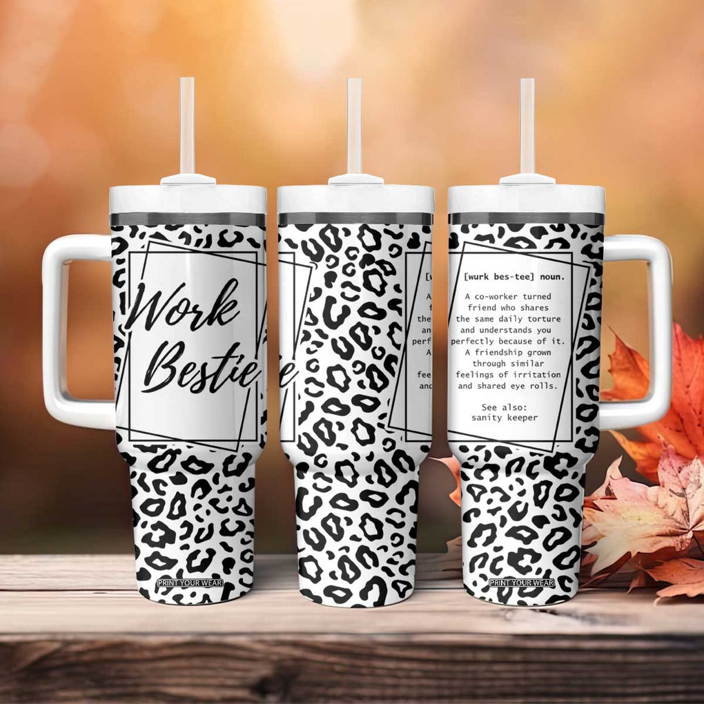 Gifts for Coworker Tumbler With Handle Work Bestie Definition TB09 Print Your Wear