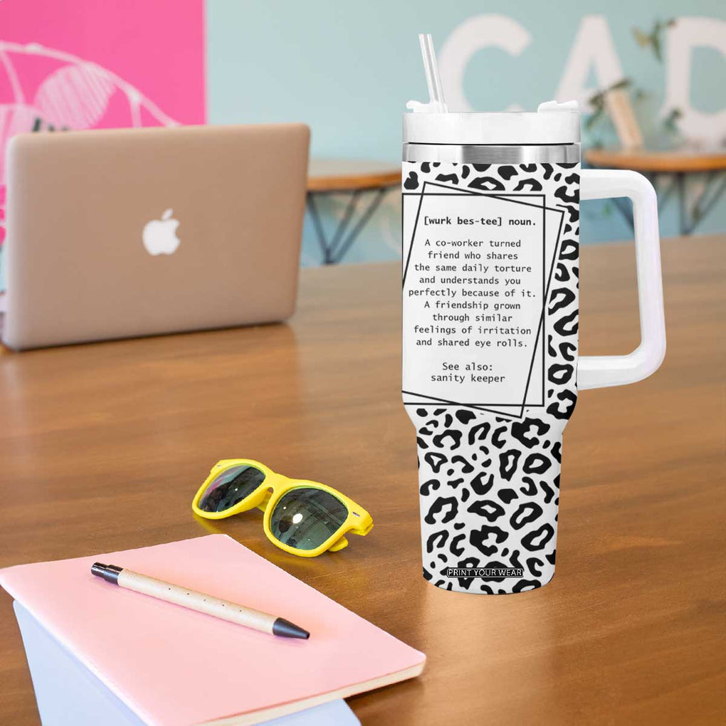 Gifts for Coworker Tumbler With Handle Work Bestie Definition TB09 Print Your Wear