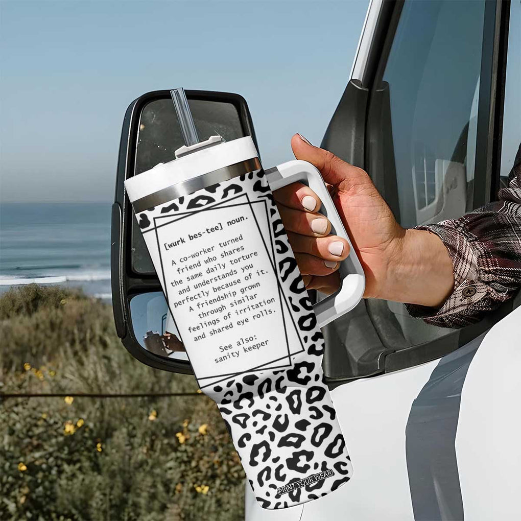 Gifts for Coworker Tumbler With Handle Work Bestie Definition TB09 Print Your Wear