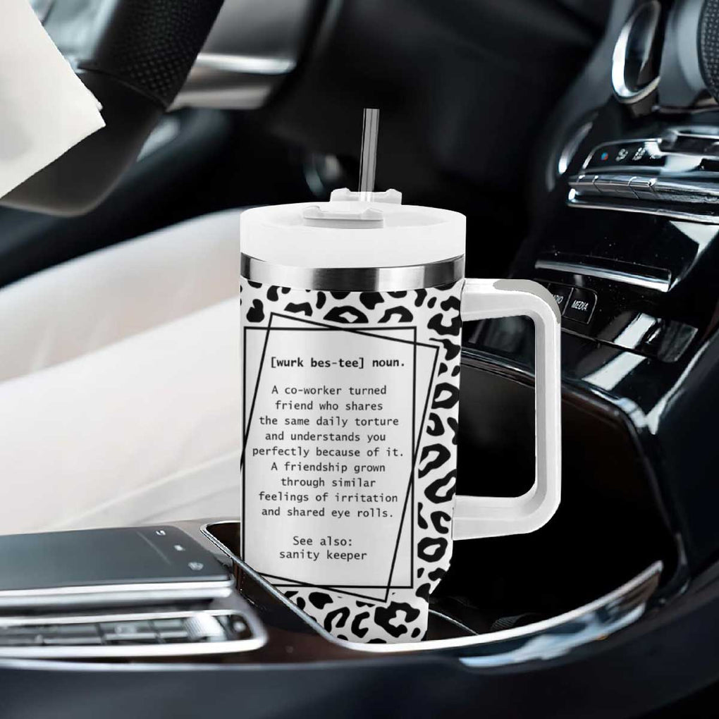 Gifts for Coworker Tumbler With Handle Work Bestie Definition TB09 Print Your Wear