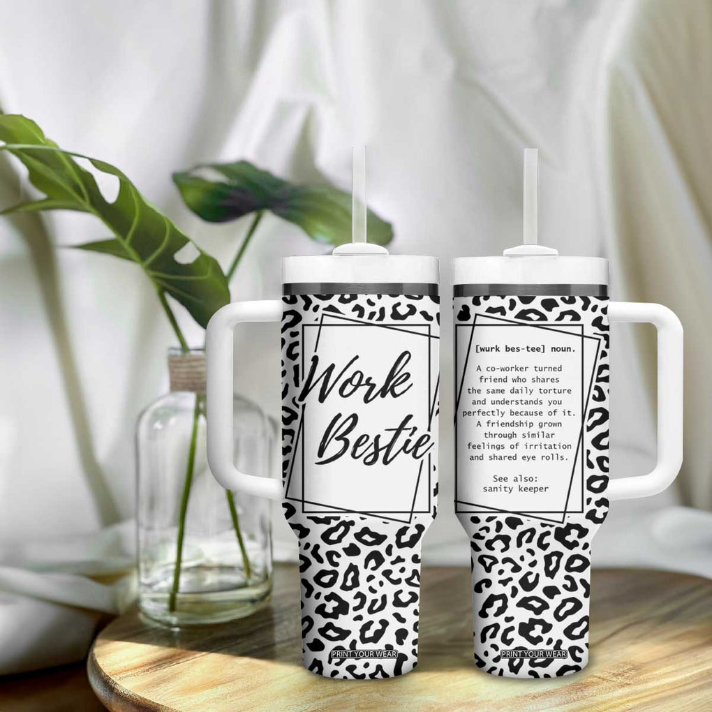Gifts for Coworker Tumbler With Handle Work Bestie Definition TB09 Print Your Wear