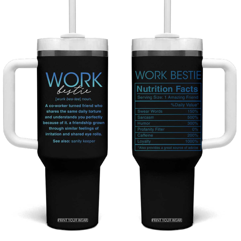 Gifts for Coworker Tumbler With Handle Work Bestie Definition TB09 One Size: 40 oz Black Print Your Wear