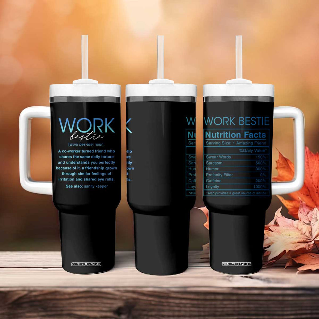 Gifts for Coworker Tumbler With Handle Work Bestie Definition TB09 Print Your Wear