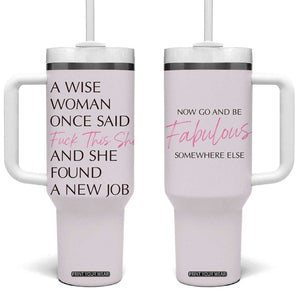Funny Farewell Gift for Coworker Tumbler With Handle New Job Congrats Now Go And Be Fabulous TB09 One Size: 40 oz Beige Print Your Wear