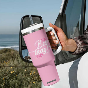 Gifts for Female Boss Tumbler With Handle Best Boss Lady Ever TB09 Print Your Wear