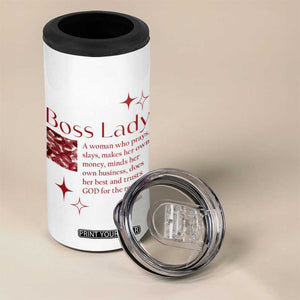 Best Boss Gifts for Women 4 in 1 Can Cooler Tumbler Boss Lady Definition Motivates Empowers Inspires TB09 Print Your Wear