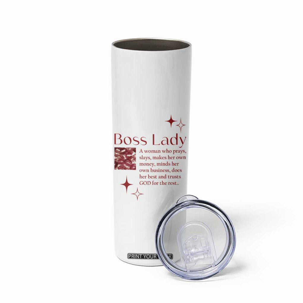 Best Boss Gifts for Women Skinny Tumbler Boss Lady Definition Motivates Empowers Inspires TB09 Print Your Wear