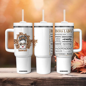 Best Boss Gifts for Women Tumbler With Handle Boss Lady Life Leopard TB09 Print Your Wear