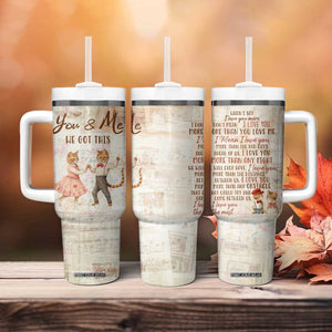 Cute Couple Tumbler With Handle You And Me We Got This Vintage Cats TB09 Print Your Wear