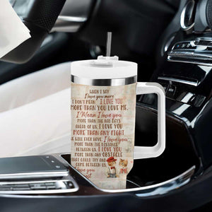 Cute Couple Tumbler With Handle You And Me We Got This Vintage Cats TB09 Print Your Wear
