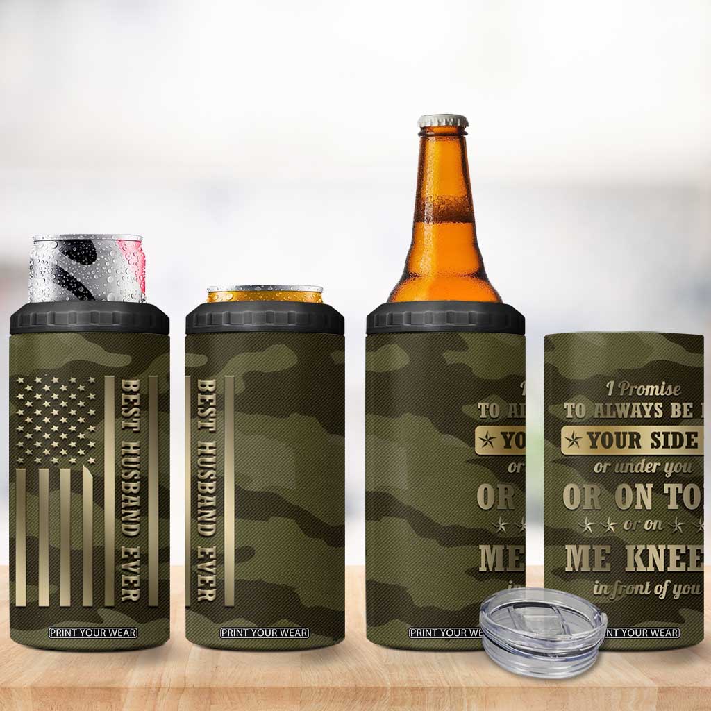 Valentines Day Gifts for Him 4 in 1 Can Cooler Tumbler Best Husband Ever Valentine Anniversary Birthday TB09 Print Your Wear