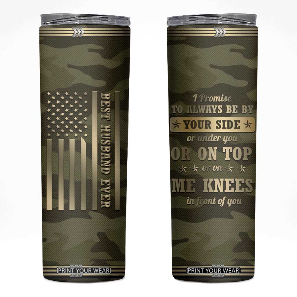 Valentines Day Gifts for Him Skinny Tumbler Best Husband Ever Valentine Anniversary Birthday TB09 Camouflage Print Your Wear