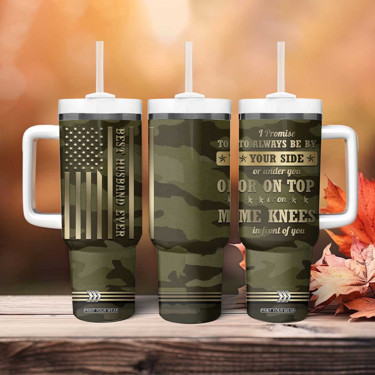 Valentines Day Gifts for Him Tumbler With Handle Best Husband Ever Valentine Anniversary Birthday TB09 Print Your Wear