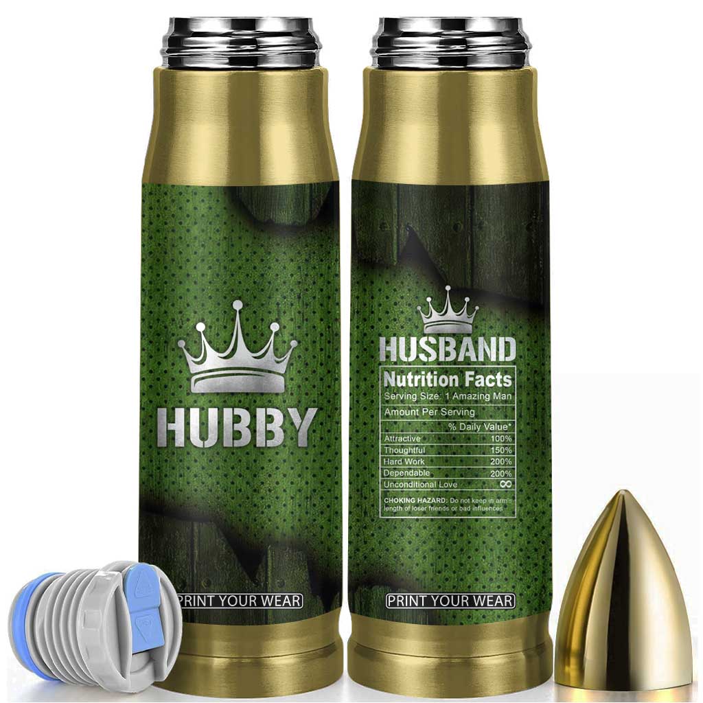Gifts for Husband Bullet Tumbler Hubby Valentine Anniversary Birthday TB09 Dark Green Print Your Wear