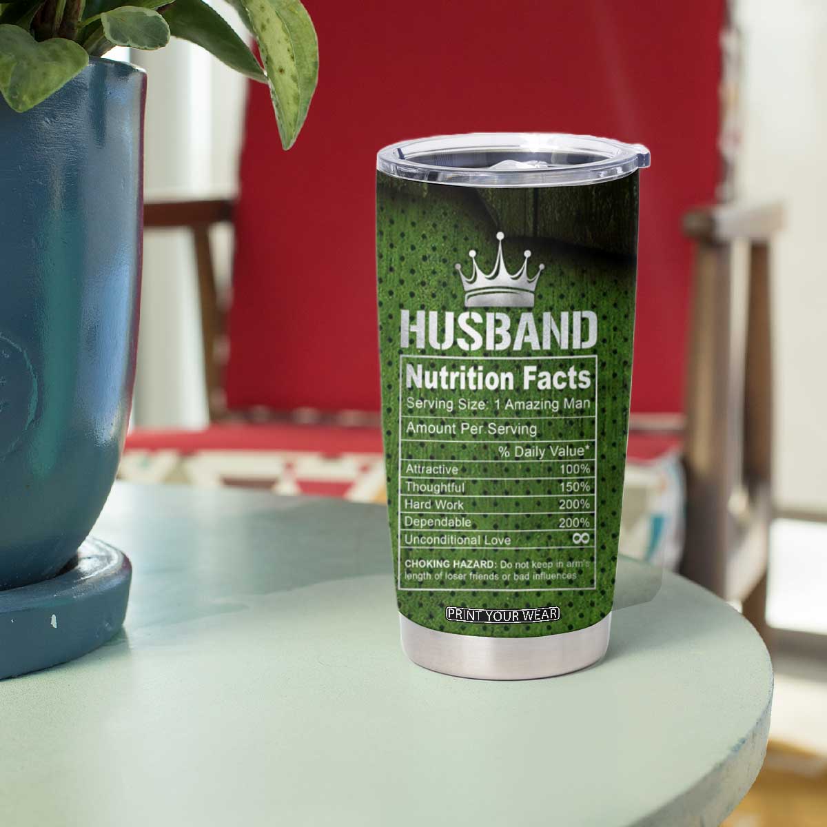 Gifts for Husband Tumbler Cup Hubby Valentine Anniversary Birthday TB09 Print Your Wear
