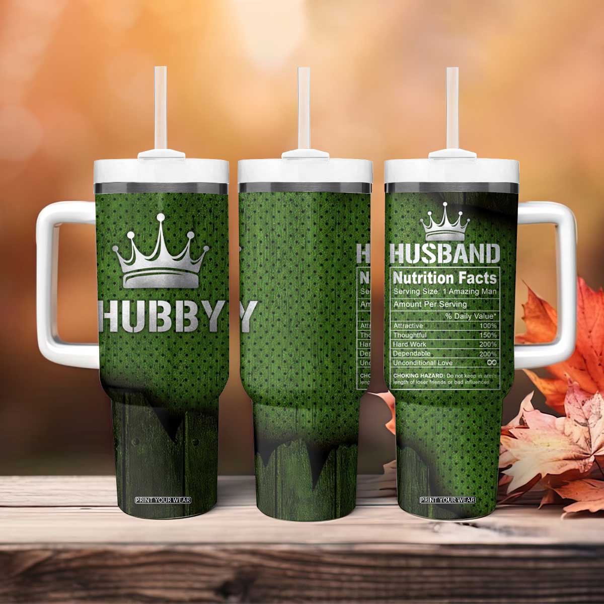 Gifts for Husband Tumbler With Handle Hubby Valentine Anniversary Birthday TB09 Print Your Wear