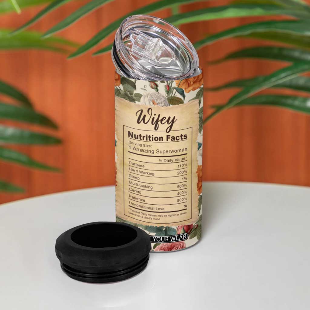 Valentines Day Gifts for Her 4 in 1 Can Cooler Tumbler Best Wife Ever TB09 Print Your Wear