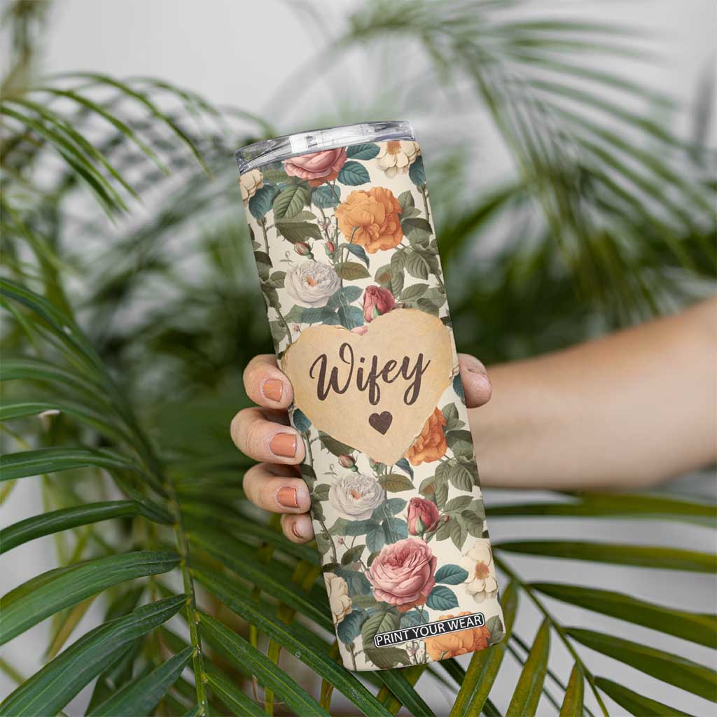 Valentines Day Gifts for Her Skinny Tumbler Best Wife Ever TB09 Print Your Wear