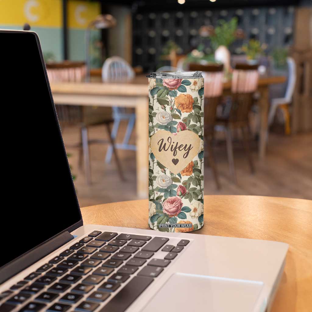 Valentines Day Gifts for Her Skinny Tumbler Best Wife Ever TB09 Print Your Wear