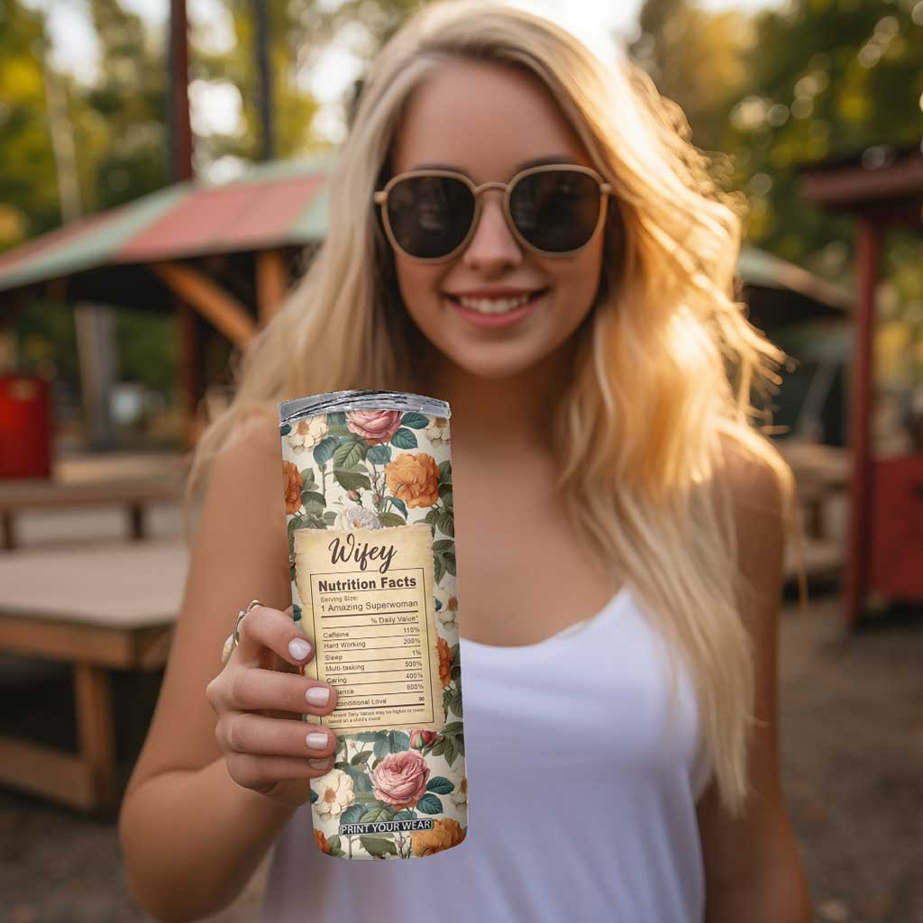 Valentines Day Gifts for Her Skinny Tumbler Best Wife Ever TB09 Print Your Wear